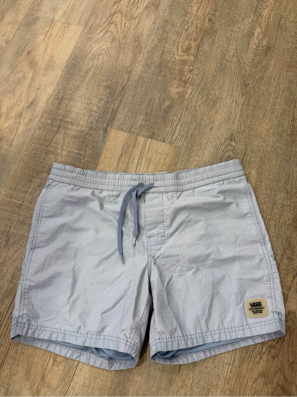 Vans Men’s Pale Blue Swim Trunks with Drawstring